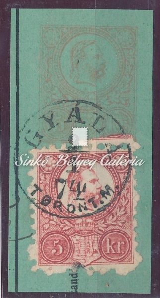 1871. Réznyomat 5kr, GYÁLA