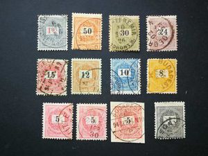 Magyarország 1889 Feketeszámú krajcáros 12 db. D
