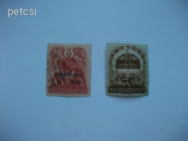 Magyar bélyeg / bélyegsor hazatérés 1938 7.