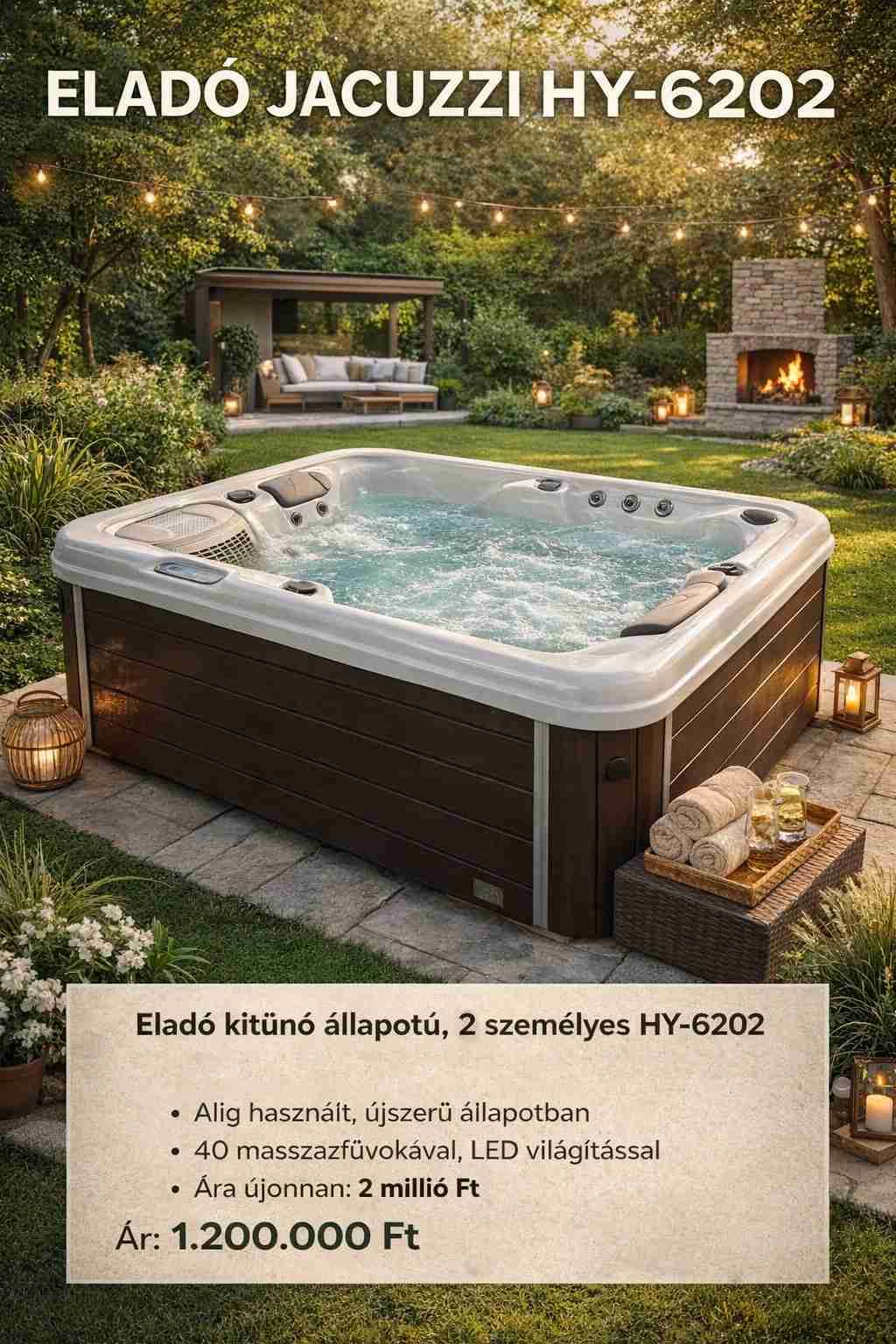 Jacuzzi Hidromasszázs Kültéri