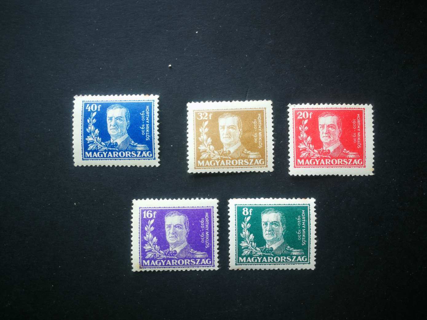 Magyarország 1930 Kormányzói 10 éves évforduló * 40 f enyhe barnulás  D