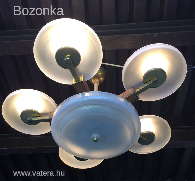 Hat égős art deco csillár