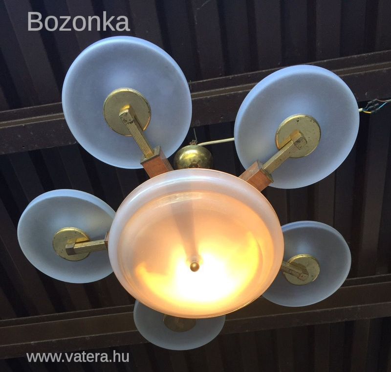 Hat égős art deco csillár