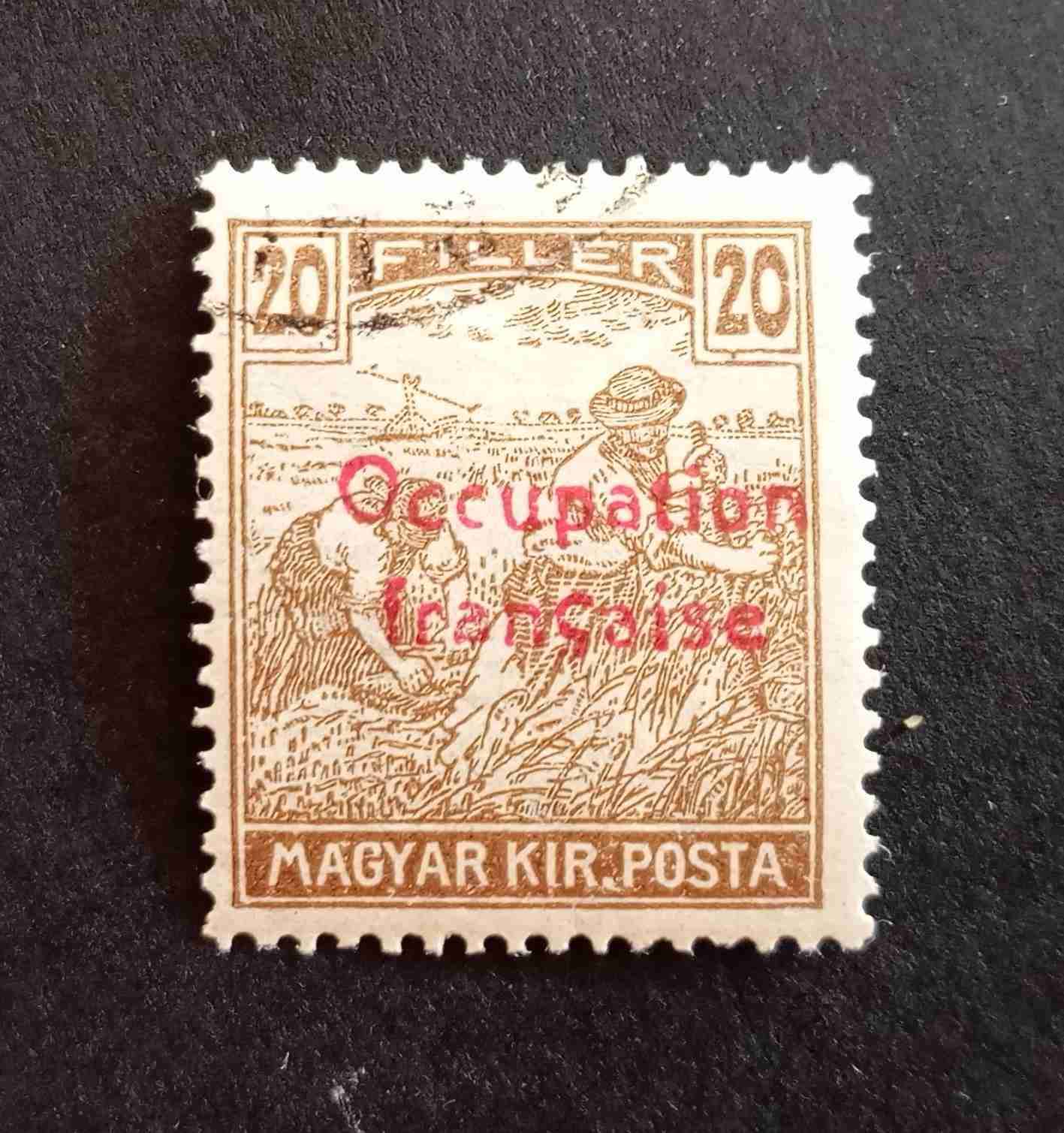 Magyarország 1919 Arad Francia megszállás Arató 20 F pecsételt H