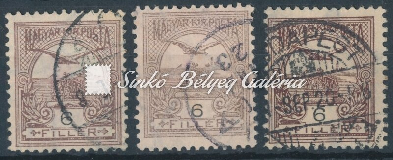 1900. Turul 6f bélyegek