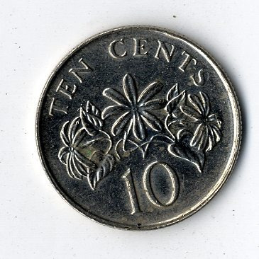 Szingapúr nikkel 10 Cent 2005
