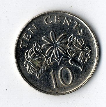 Szingapúr nikkel 10 Cent 2005