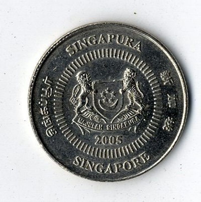 Szingapúr nikkel 10 Cent 2005