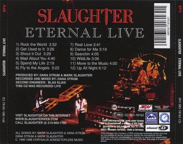 Slaughter - Eternal Live CD