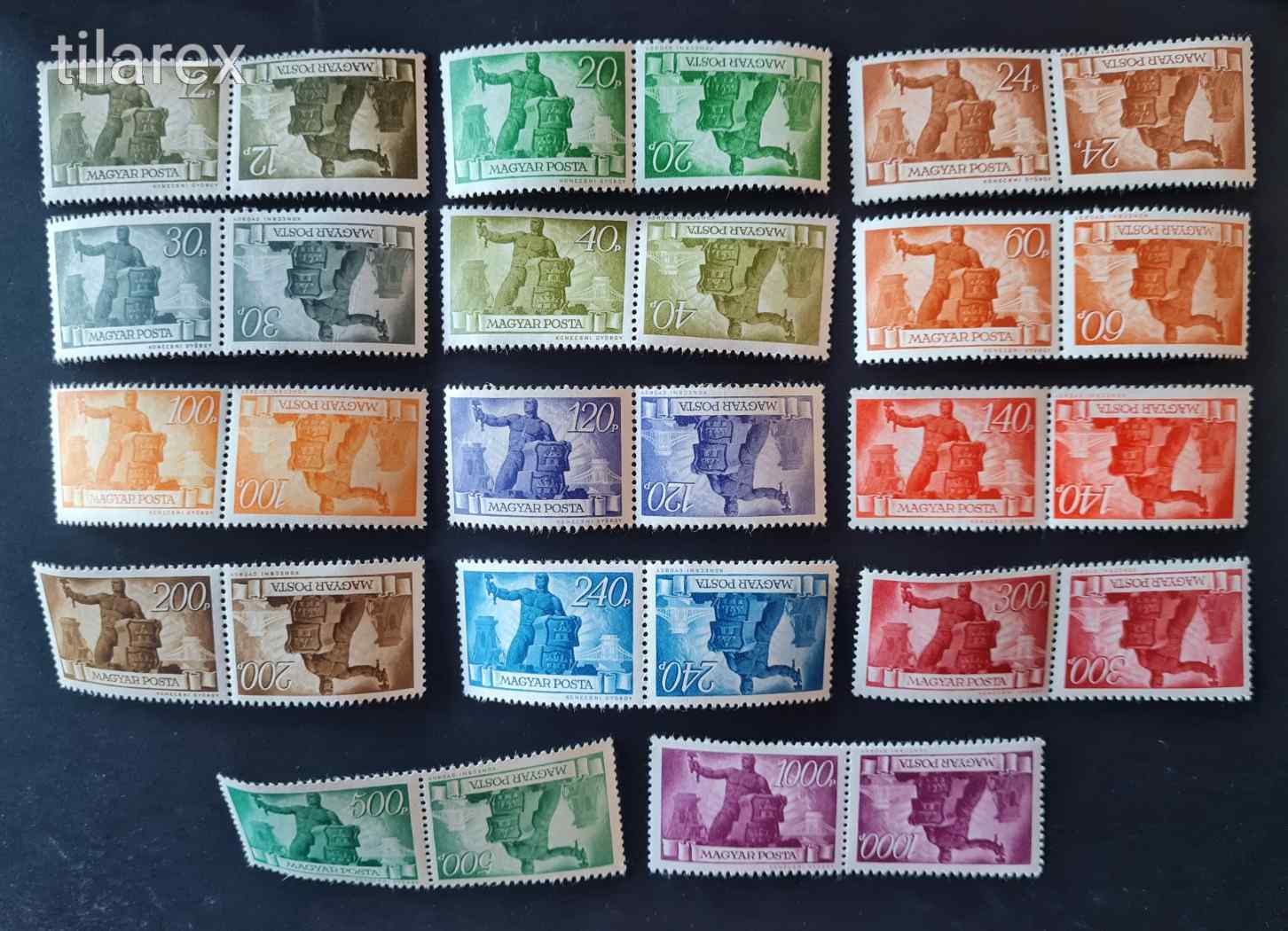 1945/1946 Újjáépítés ( MPIK 883-896 3000 Ft. ) Fordított párok