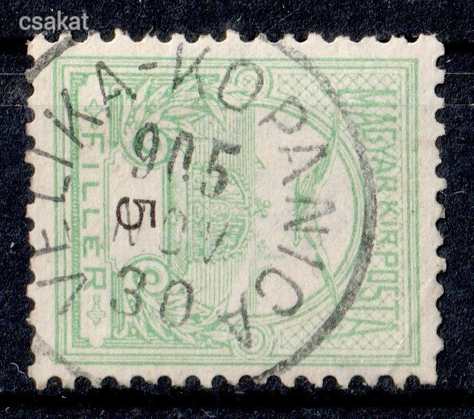 1904 turul VELIKA-KOPANICA bélyegzés Horvátország Croatia Gudlin E3.20 / 40p  (d43)