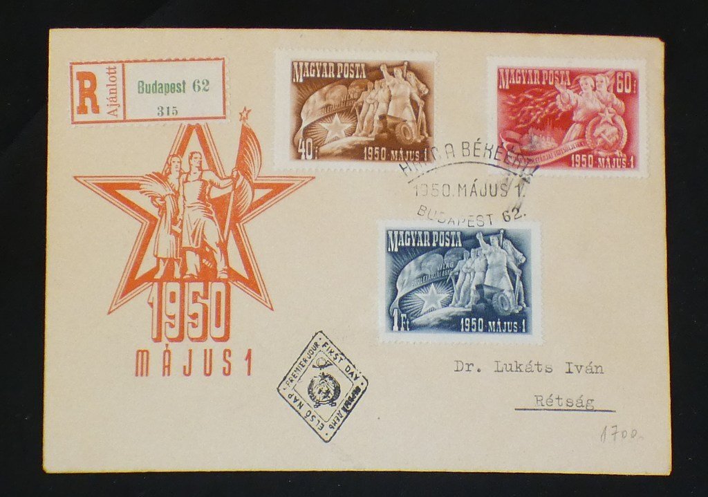 Elsőnapi Boríték 1950 Május 1