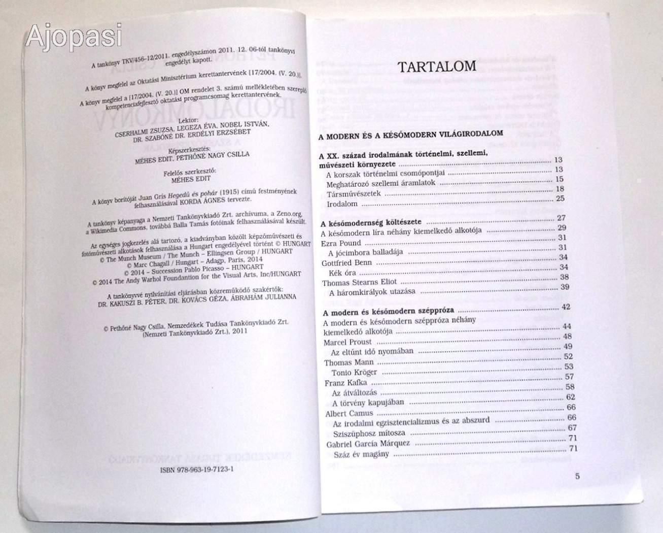 Irodalom 12. tankönyv
