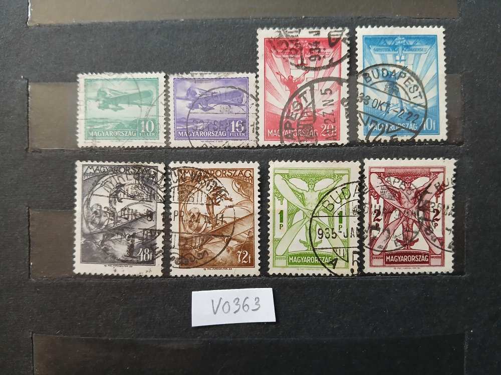 V0363 Magyar bélyeg 1933 535-542   bélyegzett  543 hiányzik