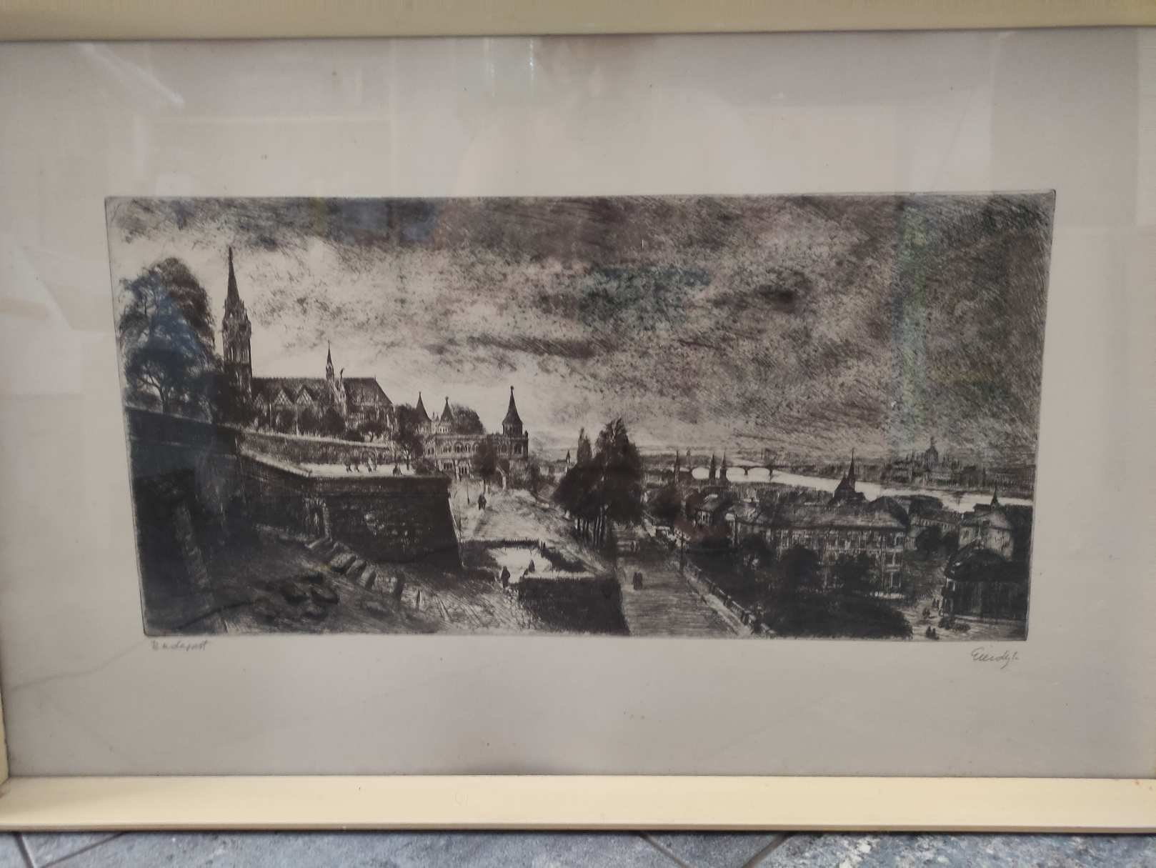 Budapest - Élesdy István rézkarc