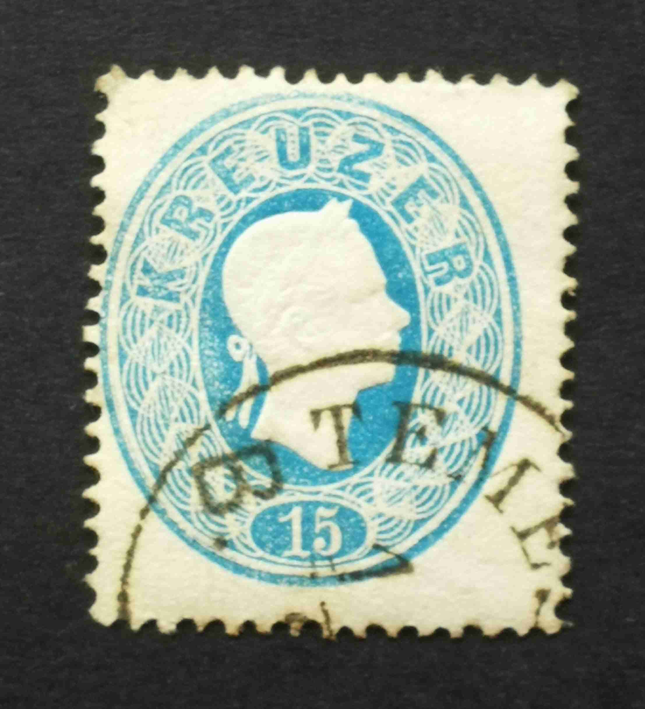 Magyarország 1861 Könyvnyomat 15 Kr. TEMES(VÁR) / B.(H.) E2.31 Gudlin 70