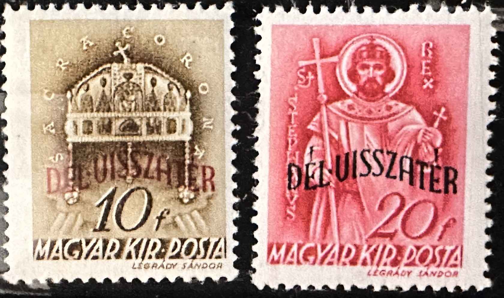 1941 DÉL VISSZATÉR MAGYAR POSTATISZTA** BÉLYEG SOR
