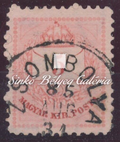 1881. Színesszámú krajcáros 5kr, ZSOMBOLYA