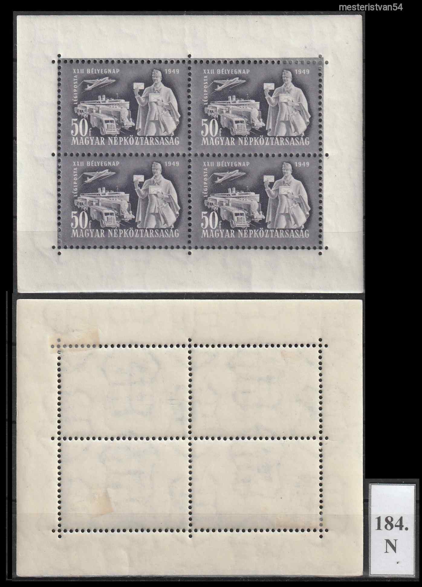 1949.Bélyegnap (22.)-L-kisív* N-184