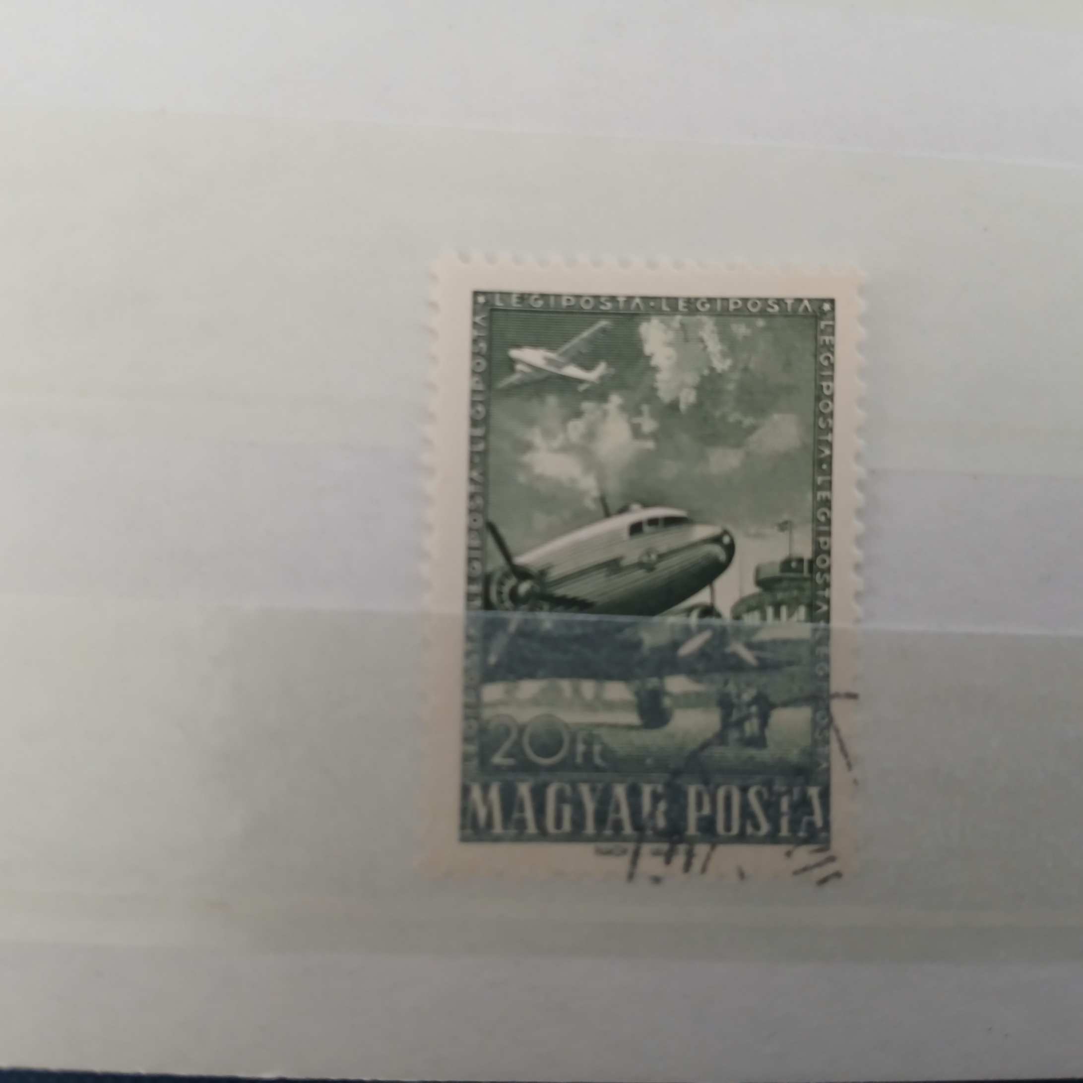 1957 - Az 1950-es repülő záróértéke, bélyegzett sor, kat 2500 ft