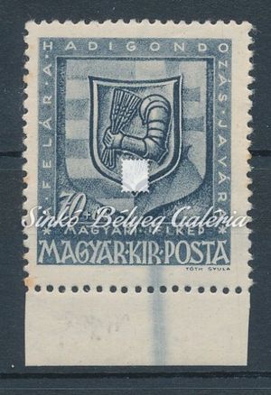 1943. Hadigondozás 70(+8f) bélyeg