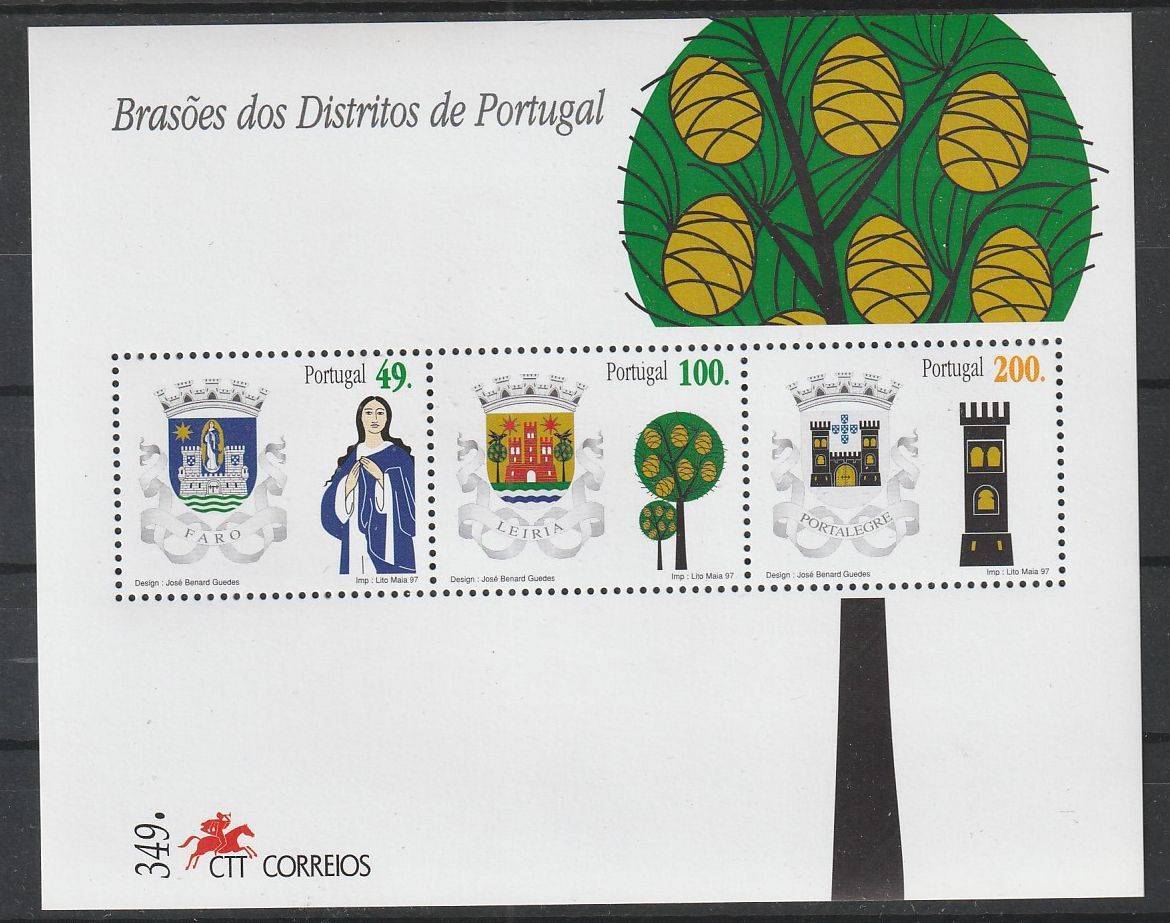 Portugália Postatiszta Blokk