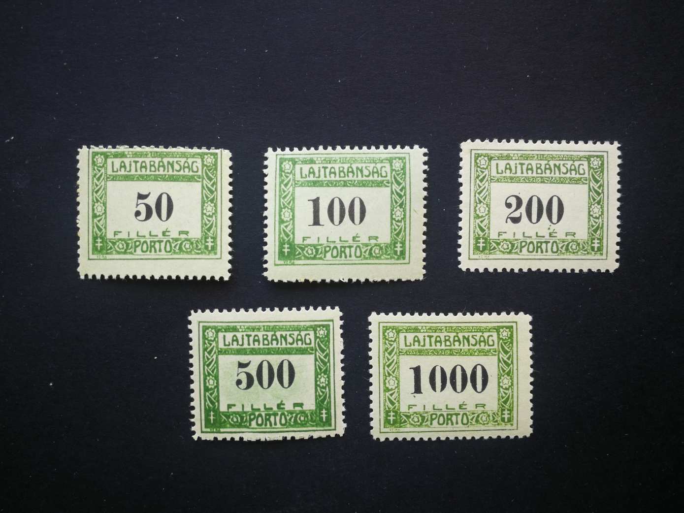 Magyarország 1921 Nyugat-Magyarország Portó 5 db. D