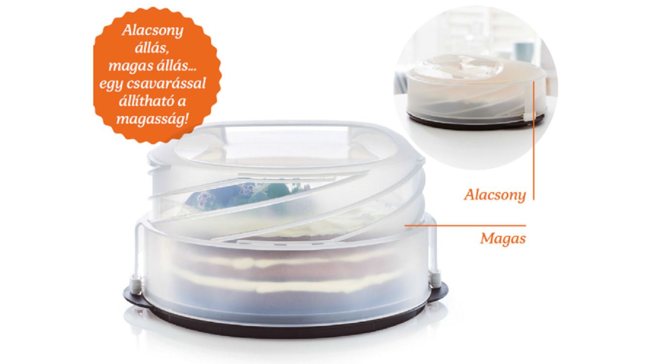 Tupperware Emeletes Tortatartó