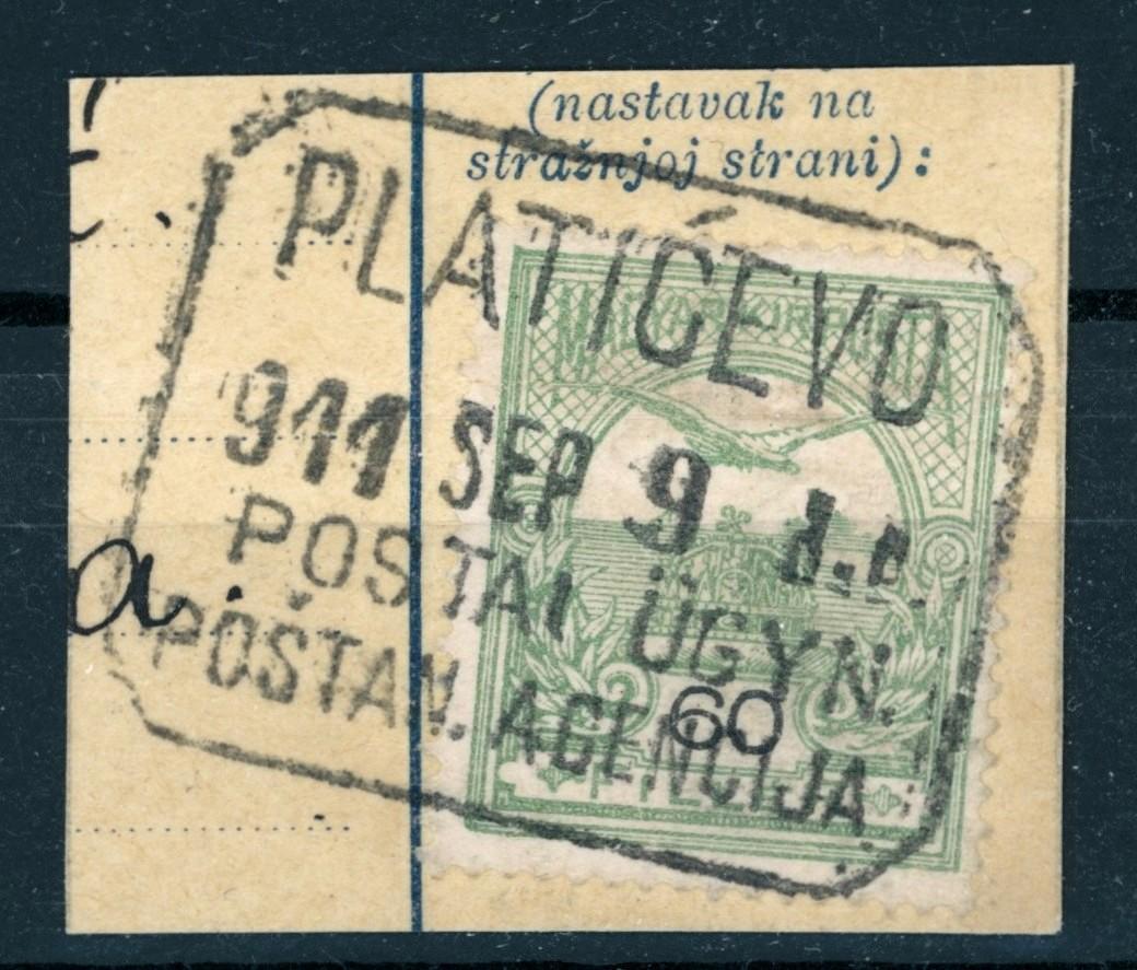 1909 Turul Platicevo lebélyegzés Szerém Croatia MPPFB 200p (e58)