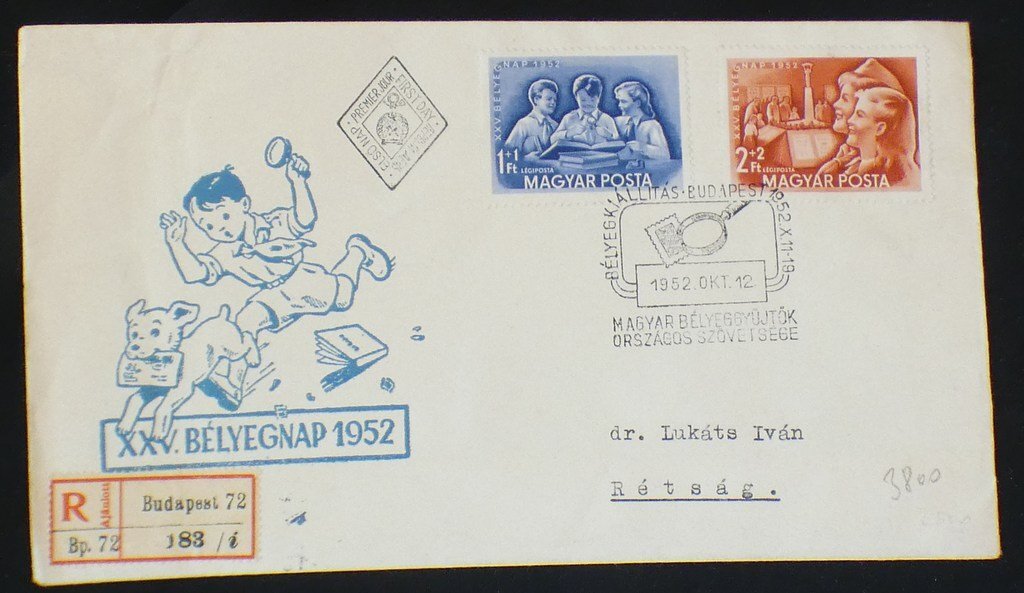 Elsőnapi Boríték Bélyegnap 1952