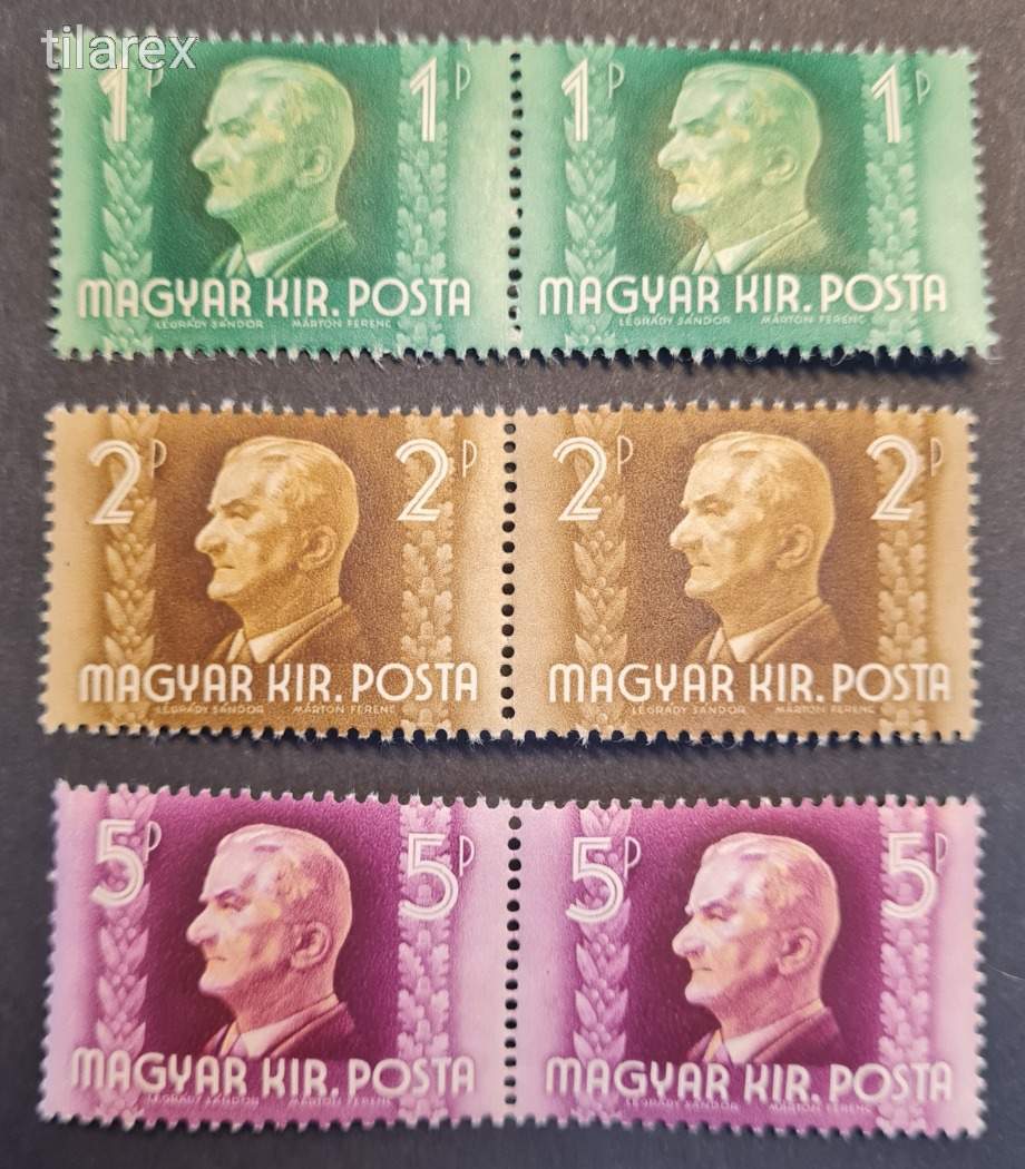 1941  Kormányzói Arcképcsarnok II. ** ( MPIK 690-91  2 x 750 = 1500 Ft. )  pár párok