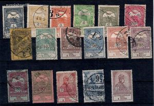 1913, ÁRVÍZ BÉLYEGZETT +5 KORONA POSTATISZTA, FALCOS -13.-