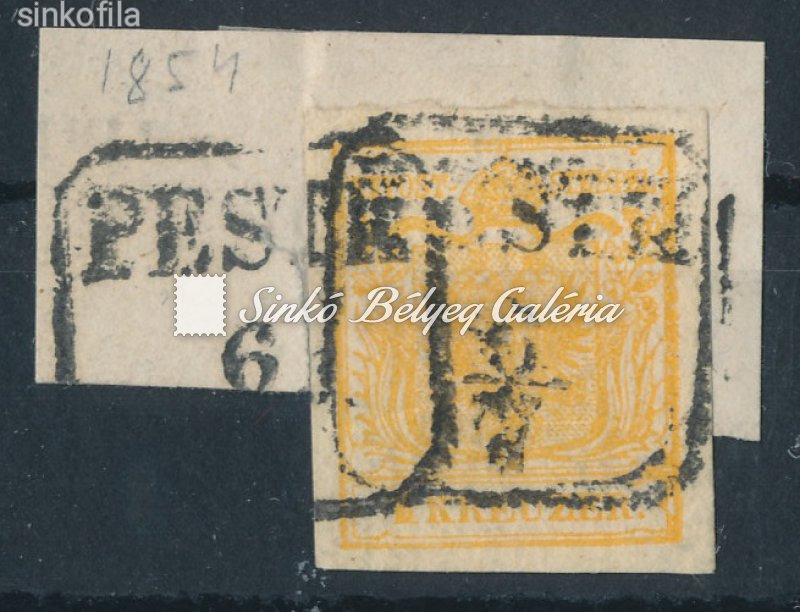 1850. Könyvnyomat 1kr, PESTH
