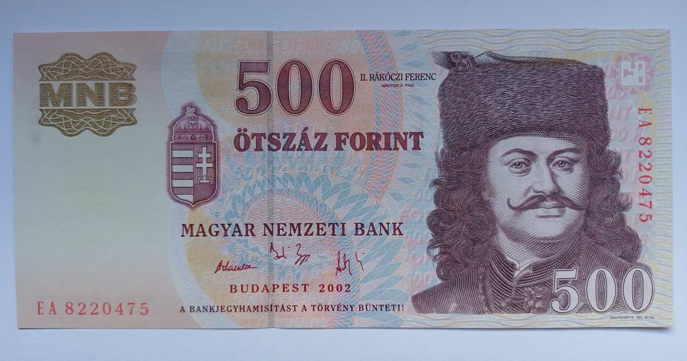 500 forint 2002 UNC EA