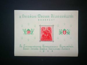 Magyarország 1938 ORBÉK blokk ** kisebb gumitörések D