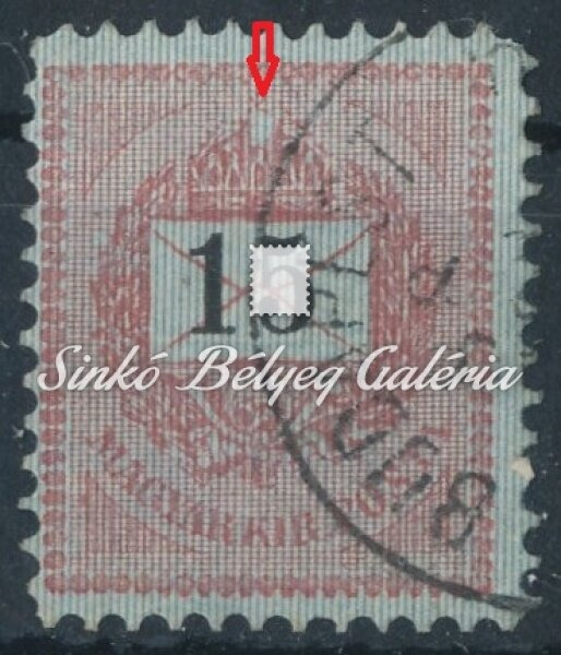1888. Feketeszámú krajcáros 15kr bélyeg