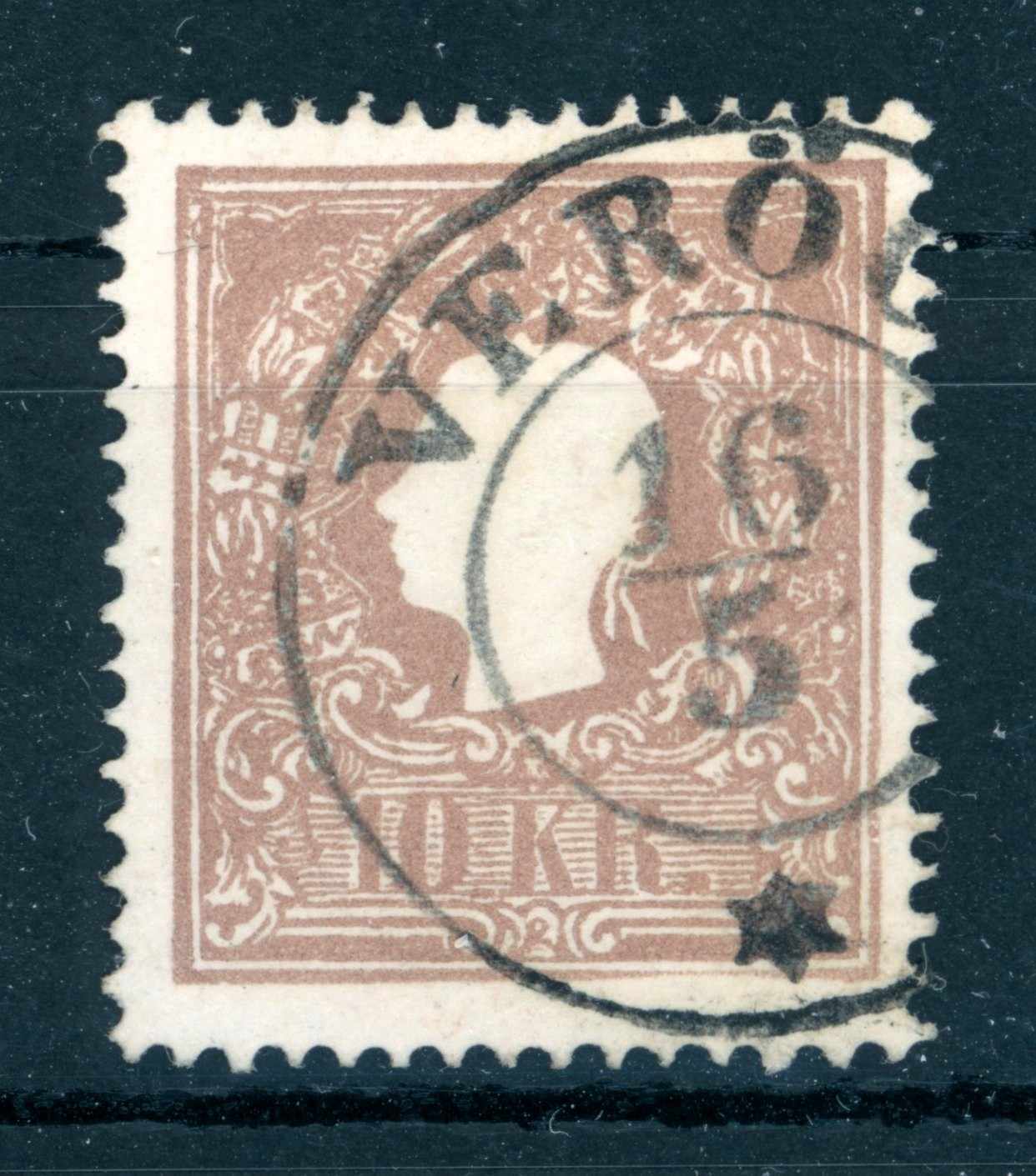 1858 OPM VERÖCE lebélyegzés Verőce Croatia Gudlin D2.5 / 70 pont (e70)