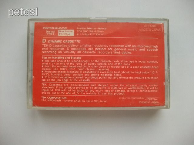 Tdk D 60 kazetta 4.