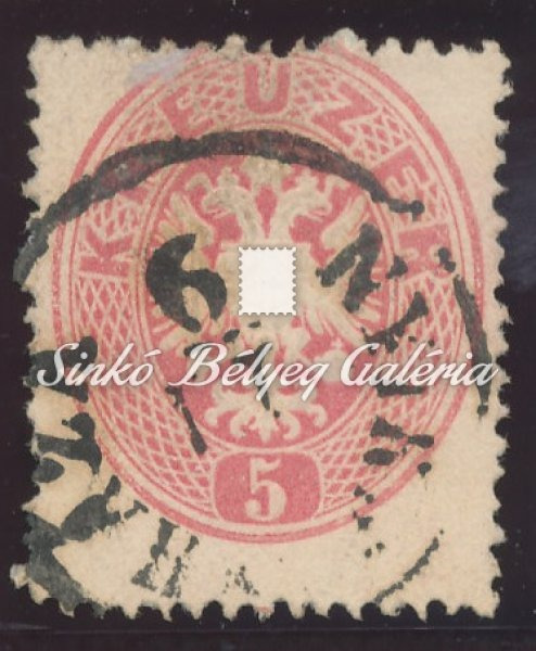 1863. Könyvnyomat dombornyomással 5kr, NYÍREGYHÁZA