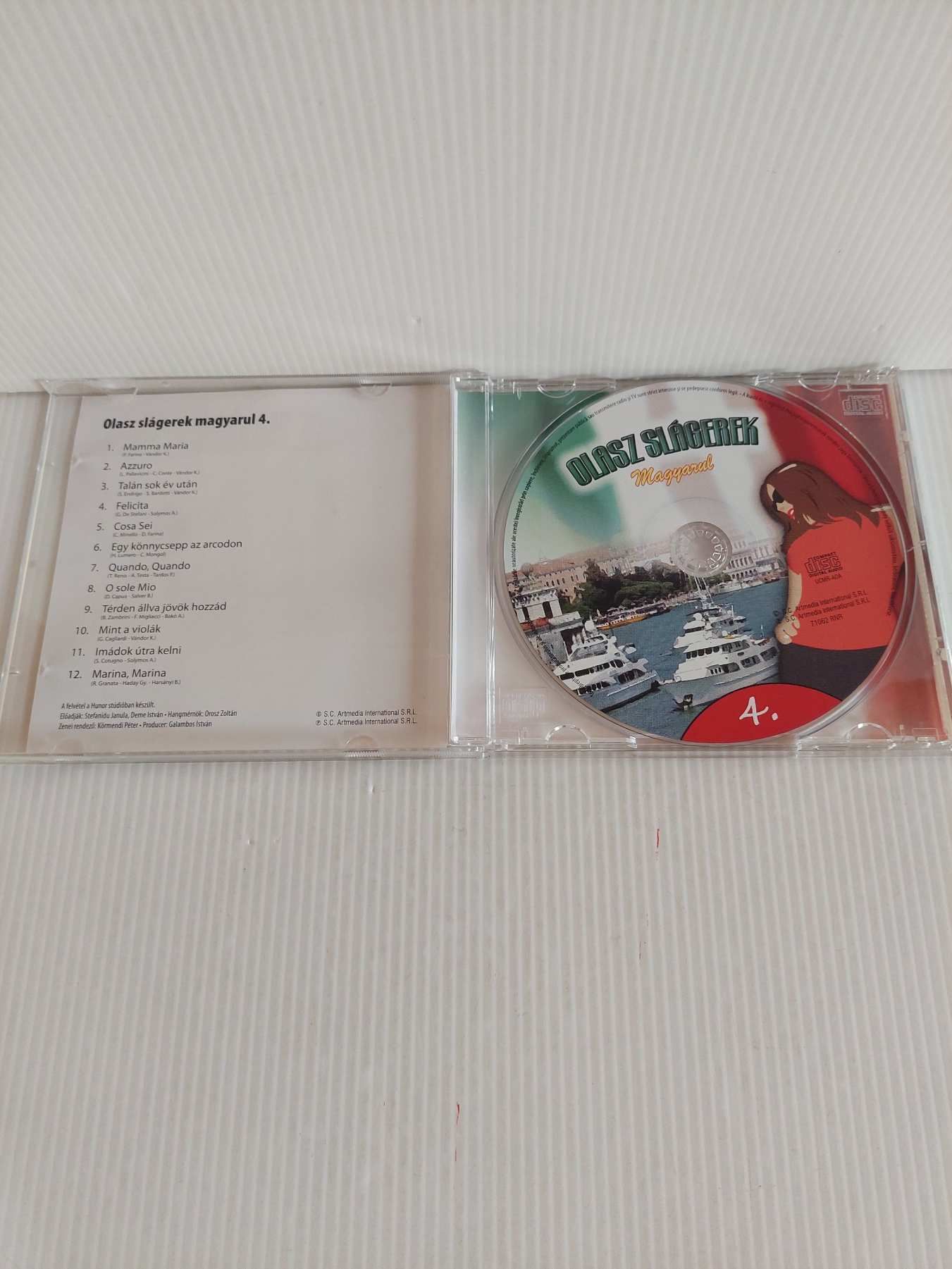 Olasz slágerek magyarul 4.   Cd