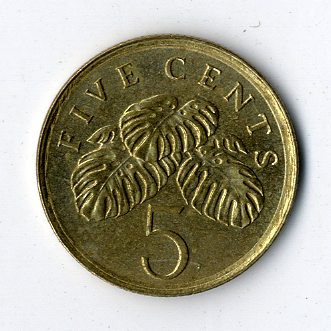 Szingapúr alubronz 5 Cent 2005