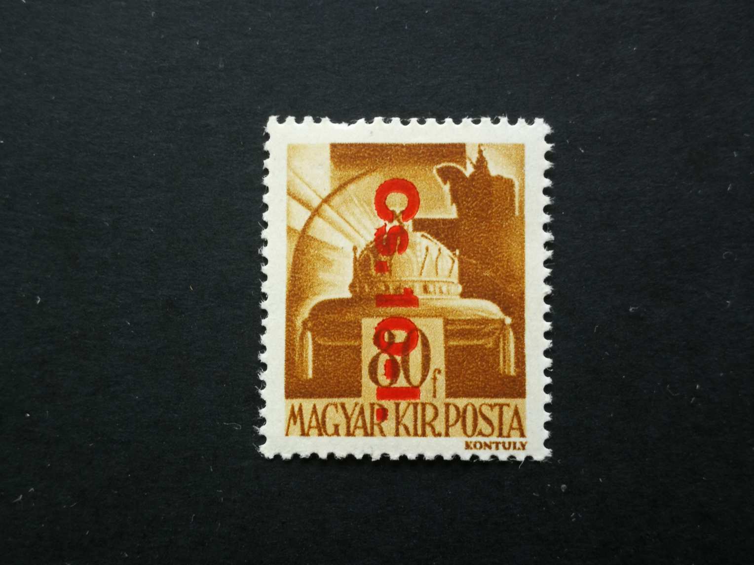 Magyarország 1946 Betűs-Szöveges CS.10.I./80 f * alig látható falcnyom kat. ár 4000 Ft H