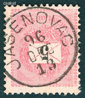 1889 feketeszámú krajcáros JASENOVAC bélyegzés Pozsega Croatia Gudlin E3.20 / 50p (d74)