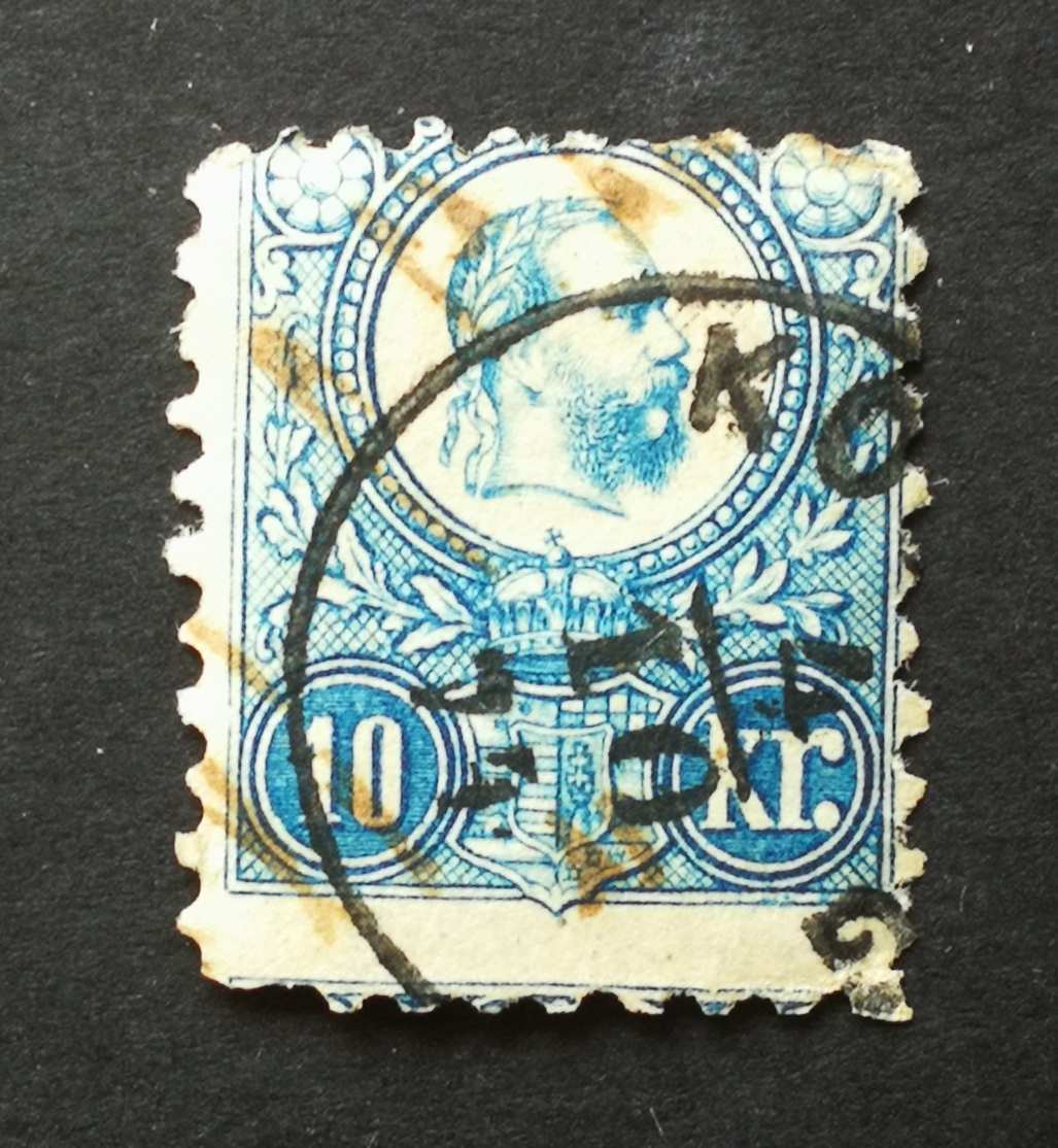 Magyarország 1871 Réznyomat 10 Kr KŐ(SZE)G Gudlin 300 elfogazva H