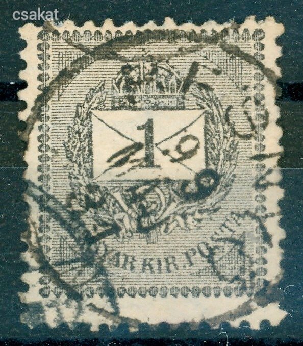 1889 feketeszámú krajcáros BESNYŐ bélyegzés Gudlin E3.20 / 100p (D61)