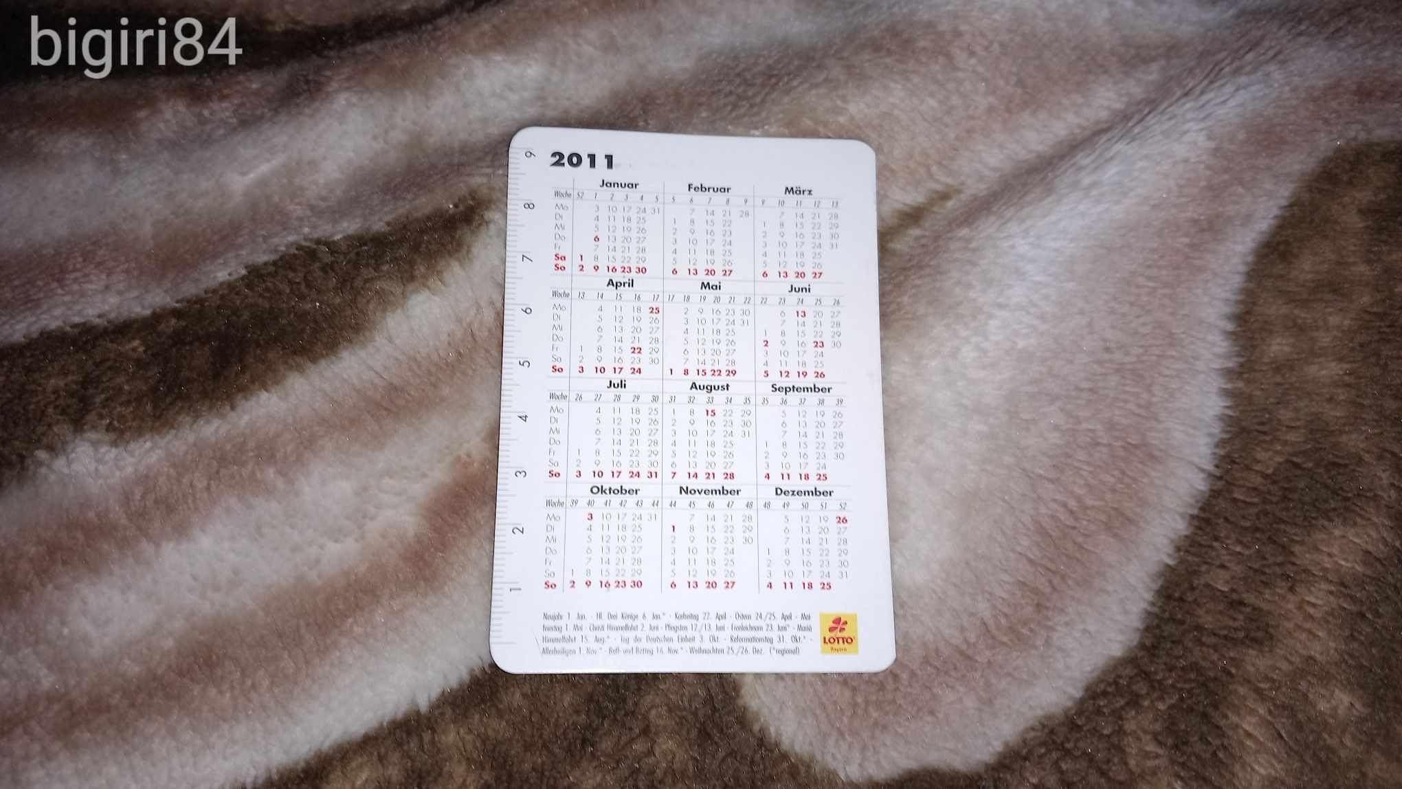 2011 - Lotto kártyanaptár