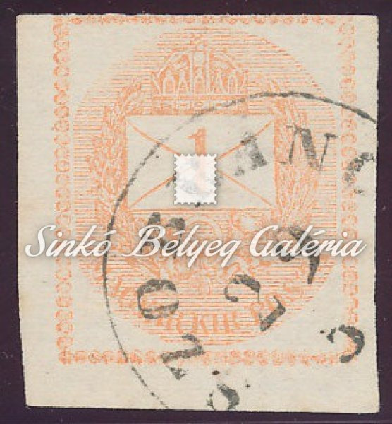 1874. Hírlapbélyeg 1kr, SZOBRÁNC