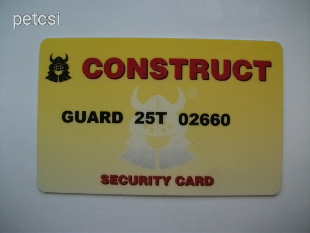 Construct guard security card