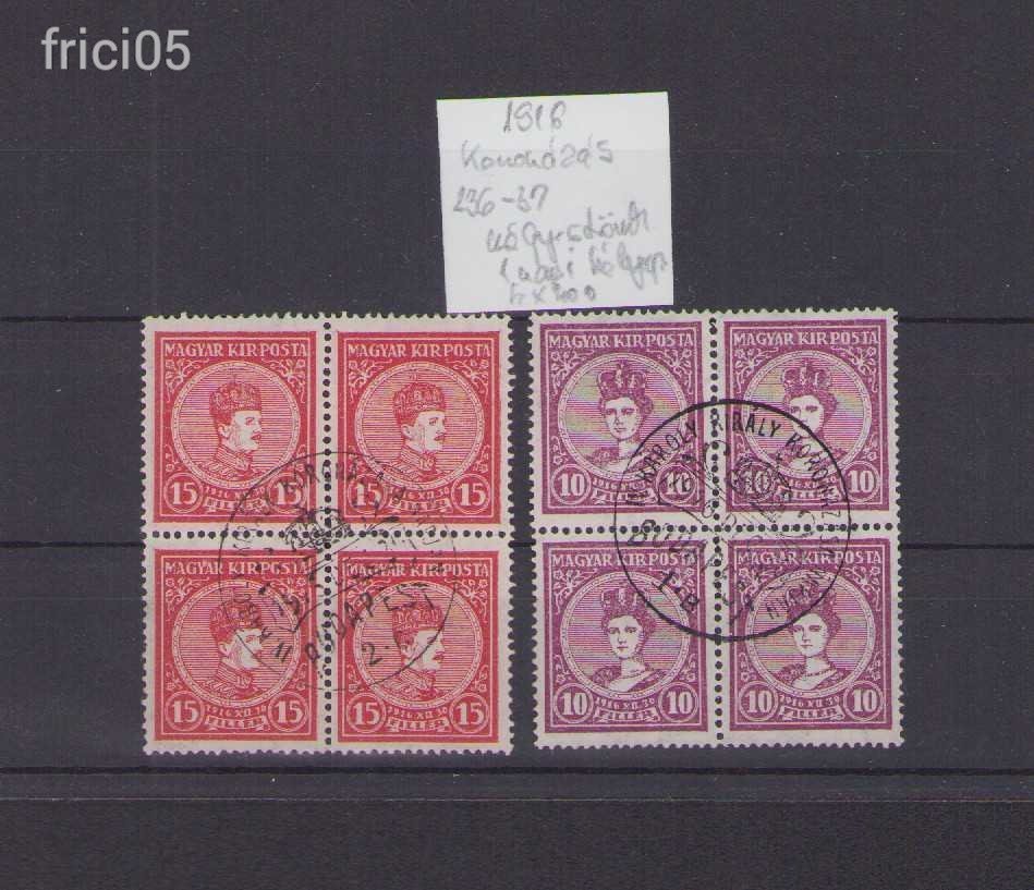 1916 Koronázás négyes tömb MBK236-237