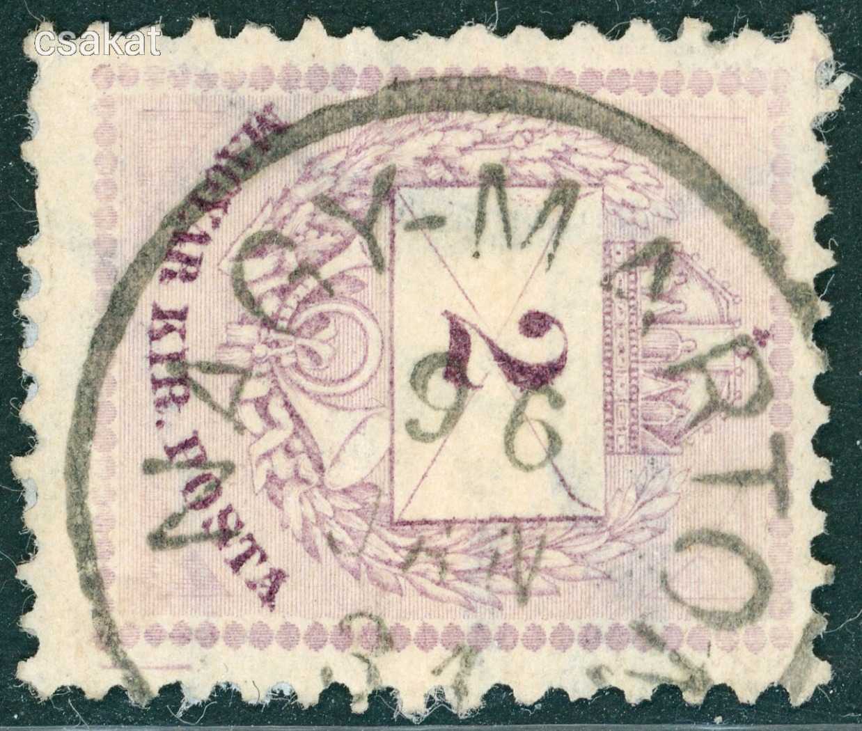 1881 színesszámú krajcáros NAGY-MARTON bélyegzés Burgenland Austria Gudln E3.20 / 70p  (d83)